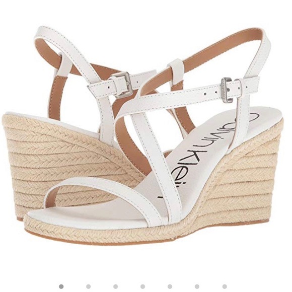 white espadrille wedge sandals